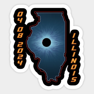 Illinois 2024 Total Solar Eclipse Sticker